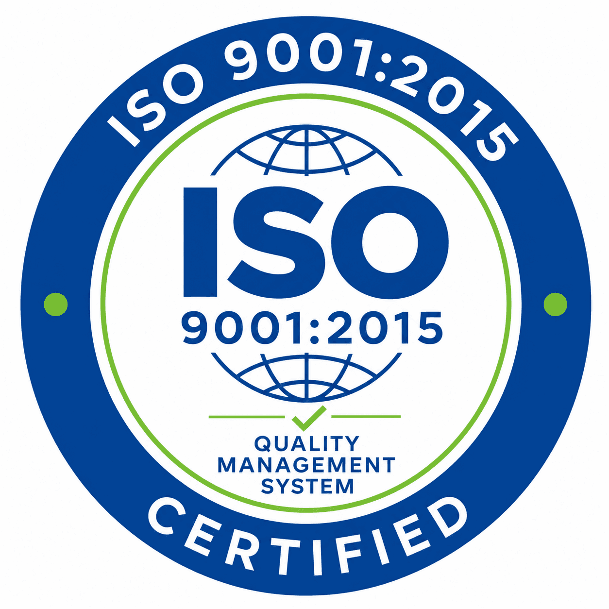 ISO 9001:2015 certified quality management